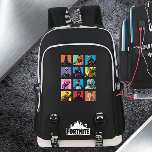 FORTNITE Game Kids Bag Backpack Usb Charging Schoolbag Student School Bag 3D Print Computer Bag 44*30*15 Cm