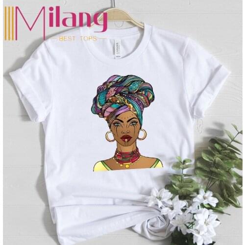 Black Melanin Queen Aesthetic African Women Graphic T shirt Female T-shirt Beautiful Africa Girl Tee shirt Harajuku Tees Tops