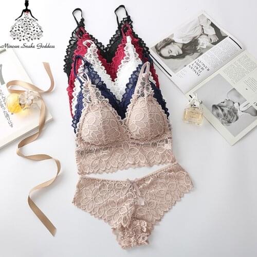 Push Up Bra Set For Women Underwear Lingerie Set Sexy Lace Brassiere Panties Bras With Briefs Female Intimates