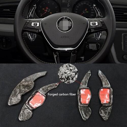 Forged Carbon Fiber Wheel Paddle Shift For VW Golf 5 6 MK6 GTI R Jetta MK5 Passat B6 B7 CC Polo Sharan Tiguan Seat Leon DSG