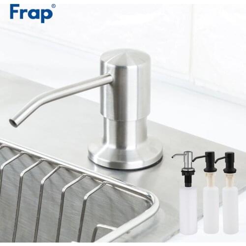 Frap Kitchen Soap Dispenser PE Plastic Bottle Kitchen Sink Liquid Under Sink Soap Dispenser Stainless Steel 500ml/330ml Y35014