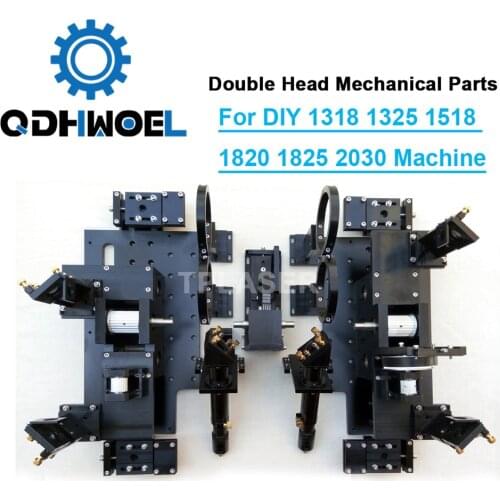 Double Head Laser Mechanical Components for DIY Large Format CO2 Cutting Engraving Machine 1318 1325 1518 1525 1820 1825 2030