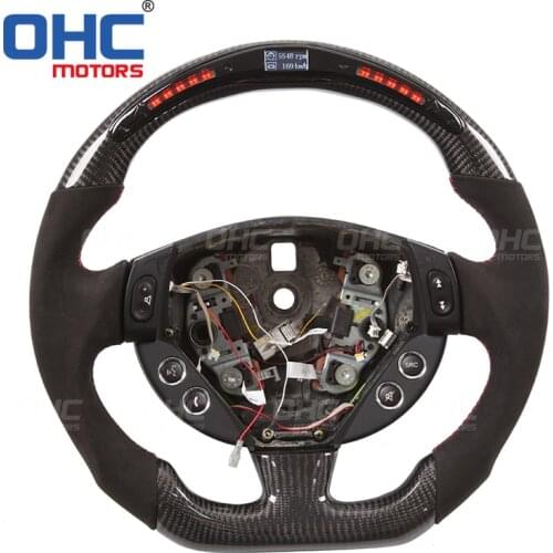 Real Carbon Fiber LED Steering Wheel compatible for Maserati Ghibli Levante Quattroporte Gran Turismo GranCabrio
