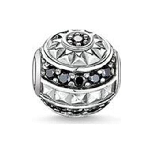 UFO Karma Bead, Fashion Thomas Style DIY Beads 925 Sterling Silver CZ Ts Jewelry Gift Fit Bracelet Necklace Charm for Women Men