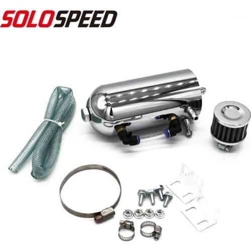 Universal alloy polished 0.5 liter Oil Catch Can Reservoir Tank With Filter fit for Honda Civic