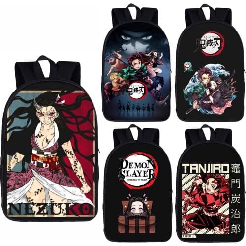 Anime Demon Slayer Kimetsu No Yaiba backpack for teenage boys girls Nezuko Tanjirou daypack children school bags causal backpack