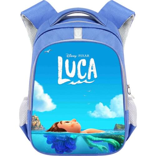 2021 Disney Luca Alberto Sea Monste Backpack for Boys Girls Cartoon Anime Print Kids School Bag High Capacity Backpack Mochilas