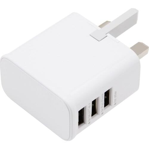 3 Ports UK Plug USB Wall AC Charger Adapter for Samsung Galaxy S5 S6 Note 3 For iPhone Xiaomi Huawei Mobile Phone Tablet 20pcs