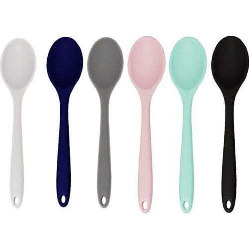 Cake Butter Spatula Silicone Spoon Mixing Spoon Long-handled Cooking Utensils Tableware Kitchen Soup Spoons Mixer Cooking Tools