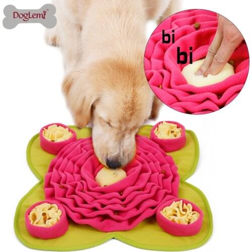 Dog Snuffle Mat Treat Puzzle Snuffling Training Pet Feeding Bowl Mat Nose Work Mat for Stress Release