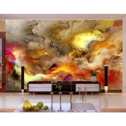 Modern Abstract Art Wallpaper 3D Colorful Clouds Photo Mural Wall Paintings Gallery Restaurant Cafe KTV Bar Creative Home Decor