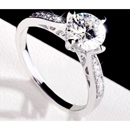 Real 925 Sterling Silver Fairy Rings Women Engagement Wedding Party Luxury Exquisite Elegance Cute Romantic Fine Jewelry Unique