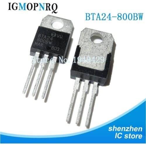 10PCS BTA24-800BW TO-200 BTA24-800 TO220 BTA24 800V 24A new