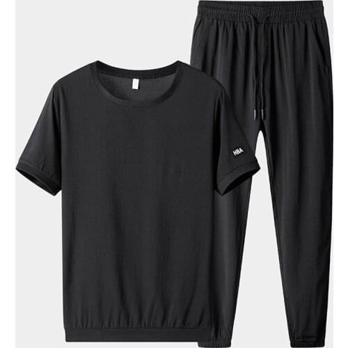 2021 Big Size Zomer Trainingspak Mannen Sportkleding Sets Jogging Suits 6XL 7XL 8XL