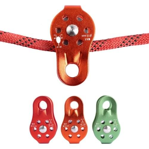 2021 Top Fixed Climbing Cross Small Trolley Pulley Transportation Climbing Mountaineering Lifting Tandem Pulley Outdoor Camping