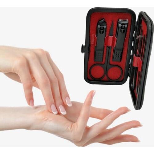 7Pcs/set Stainless Steel Nail Clippers Professional Scissors Kit With Box Trimmer Grooming Manicure Cutter Kits For Nail Tools