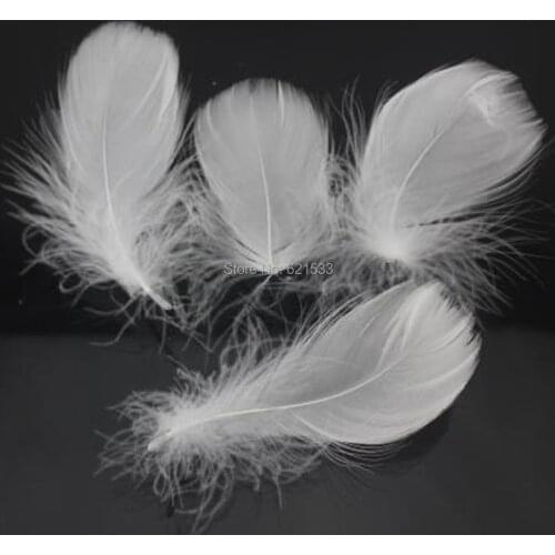 White Feather! 500Pcs/Lot 100% Natural 4-6CM White Colour Loose Goose Feather Plume for Wedding,Hat,Hair accessories