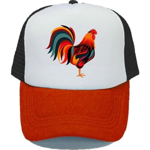 Cock Printing Baseball Cap Men Women Snapback Caps Breathable Mesh Hip Hop Hats Unisex Casual Eat Chicken Bone Casquette YY326