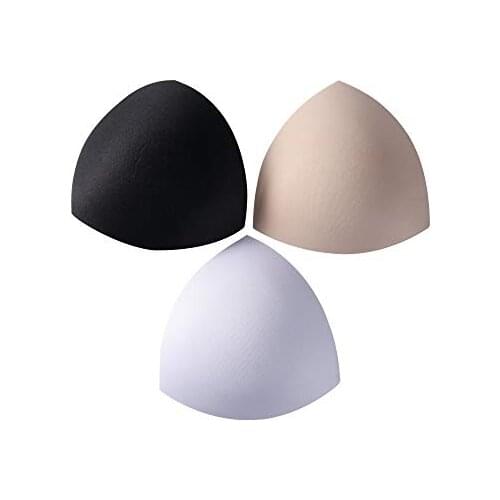 Boshang 1 pair Soft Removable Womens Triangle Bra Pads Inserts for Sports Bra Bikini Top Swimsuit