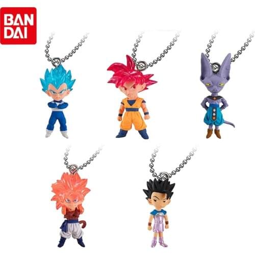 Bandai Gashapon Dragon Ball Super UDM The BURST 28 Series Pendant Keychains Model Toys Son Vegeta IV Gogeta Goku Beerus Cabba