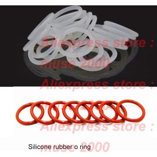 CS 1.9m silicone rubber Outer dia 35-50mm OD 36 38 40 45 46 48mm O ring red white VMQ thermoresistace joint seal washer gasket