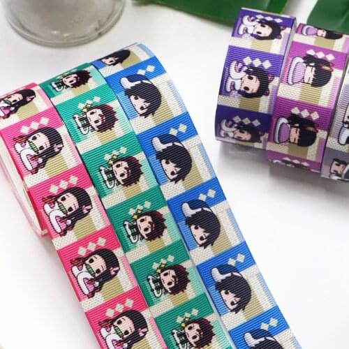DIY Cartoon Printed Grosgrain Ribbon For Craft Supplies Sewing Accessories 5 Yards, Planar Resins Mold 10 Pieces. 48516