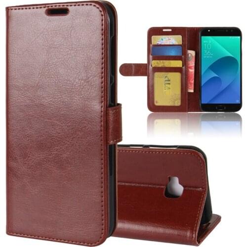 For Asus Zenfone 4 ZE554KL Magnetic Flip Wallet Leather Card Slots Holder Shockproof Slim Shell Protective Phone Case