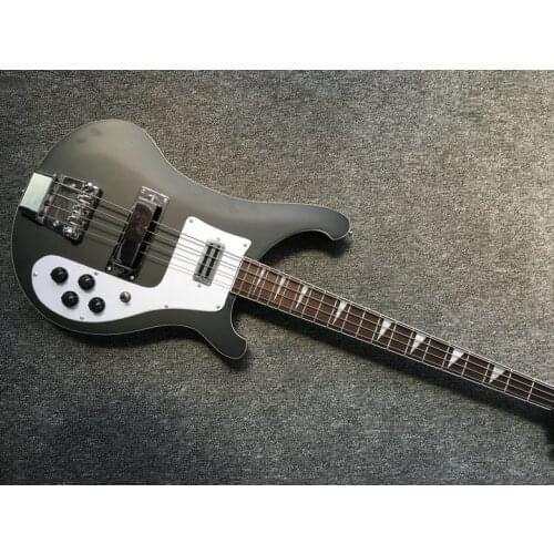 China OEM factory rickenback 4003 matte black color electric bass guitar with left/right hand available