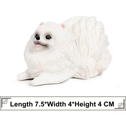 Cute Hiromi Pomeranian Dog Figure Pet Animal Model Education Toy Collector Solid PVC Dog Home Decoration Figurines Kids Toy