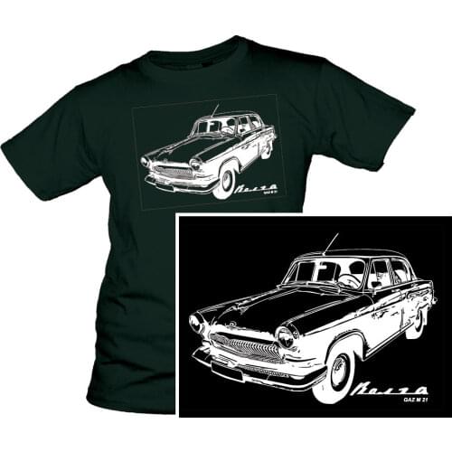 T-Shirt Volga Gas Gaz M 21 Bolga Ussr Cccp Taxi Police Patrol Car Moscow New Fashion Brand Men Cartoon Hip Hop Homme T Shirt