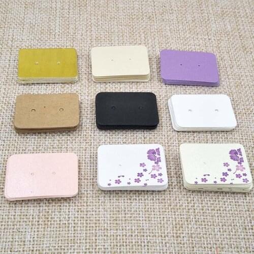Pretty pearl paper stud earring packing card small jewelry earring display card tag 100pcs size 3.5*2.5cm custom cost extra
