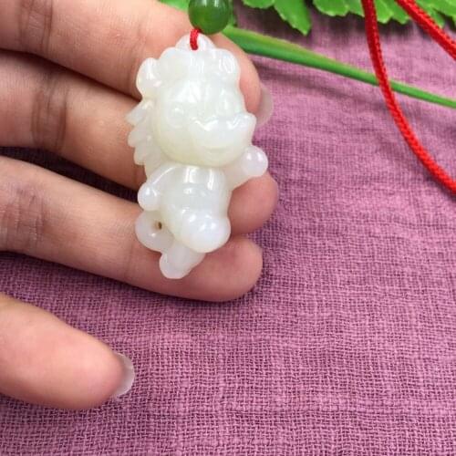 Hetian Jade Pendant Zodiac, cute cartoon version