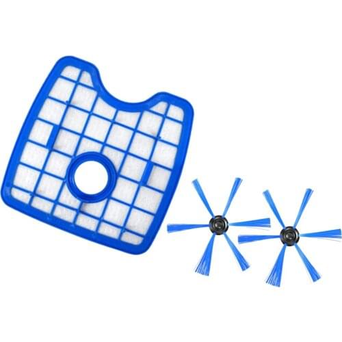 Vacuum Cleaner Accessories 6-Armed Side Brush HEPA Filter Set for Philips