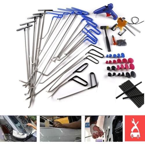 Tools Paintless Dent Repair Kits Hail Ding Removal Wedge Hook Push Rod Hooks Crowbar Dent Removal Tools
