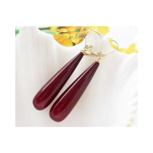 New Arrival Favorite Pearl Earrings Big 40mm Drip Wine South Sea Shell Pearl Dangle Earring 14K/20 GP Fine Jewelry Lady Gift