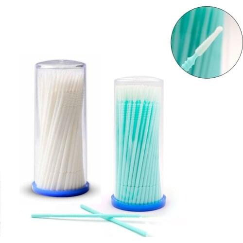 100pcs Disposable MicroBrush Cotton Swabs For Individual Eyelashes Removing Mascara Applicators Eye Lash Extension Tools