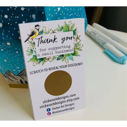 Personalize Text Small Business Stickers, Handmade Shop Stickers, Thank You Stickers, Custom Social Media Card