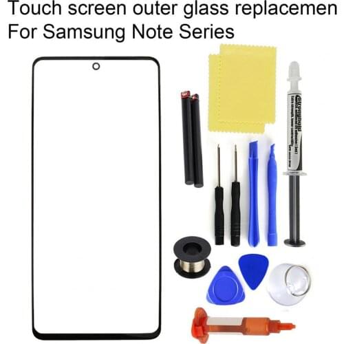 Professional Outer Front Touch Screen Glass Lens Cover Replacement Repair Tools Kit for Samsung Galaxy Note 8 9 10 10+ 20 20 Ult