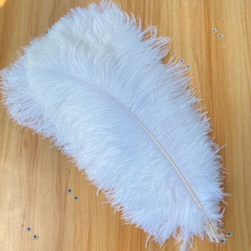 Sale 20pcs/lot High Quality Big White Ostrich Feather 50-55cm/20-22inch Carnival Accessories Craft Christmas Wedding Plumes