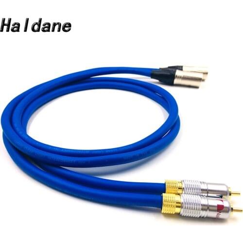 Haldane Pair Nakamichi RCA to XLR Male to Male Balacned Audio Interconnect Cable XLR to RCA Cable with CARDAS Clear-Light-USA