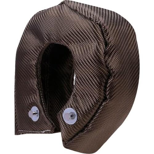 Titanium Turbo Cover Blanket Turbocharger Lava Heat Shield Cover Wrap Fit for T5 T6 Turbo with Fastener Springs