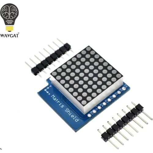 WAVGAT Matrix LED Shield V1.0.0 For WEMOS D1 Mini Digital Signal Output Controller Module 8 X 8 Dot Board Control