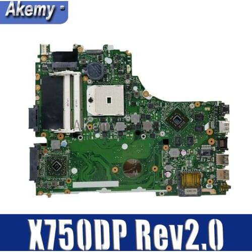 X550DP LVDS For Asus X750DP K550D X550D X550DP laptop motherboard X750DP Rev2.0 mainboard 100% tested working
