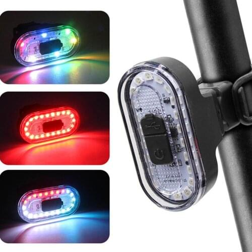 Bicycle LEDTail Light Rechargeable Multi-purpose Mountain Bike Rear Warning Flashlight Highlight Scooter Cycling Tail Rear Light