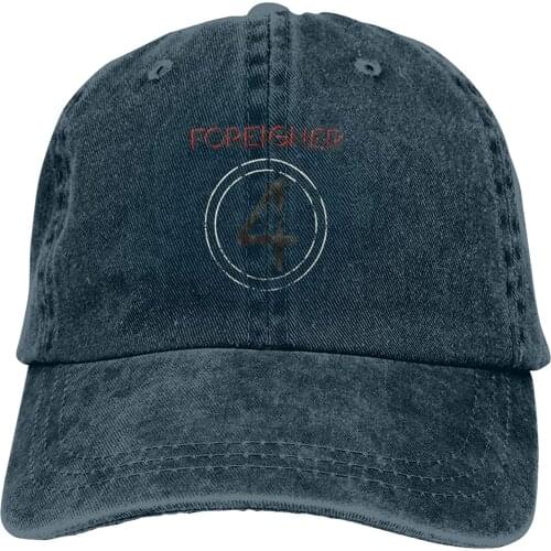 DamaYong Foreigner 4 Denim Caps for Mens Womens Baseball Hats