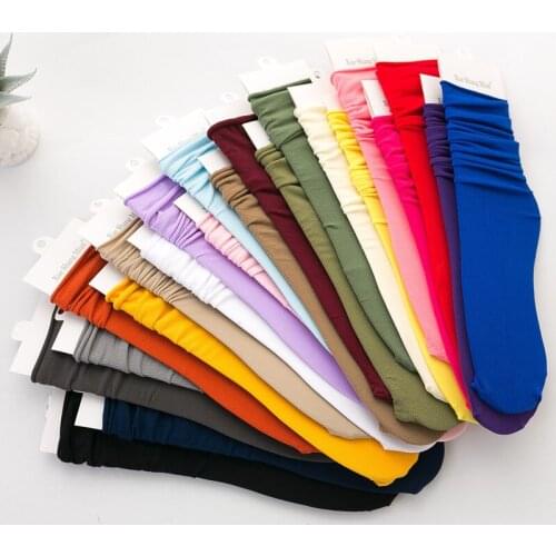 1 Pair New Fashion Women Sock Candy Colors with Big Elastic for Ladies Comfortable and Breathable Sock for Spring Autumn