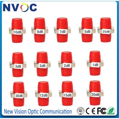 10Pcs/Lot,FC UPC Fiber Fixed Value Bulkhead Mechanical Attenuator FC- FC 5dB Fixed Optic Attenuator