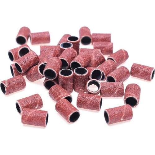 100 Pcs Brand Nail Art Sanding Bands For Electric Nail Dril Machine Drill Bits Ring For UV Gel Polish Acrylic Remover 120