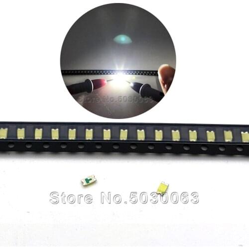 1000pcs/lot 1206 Cool White SMD High Bright miniature Cold White 3216 SMD PCB Indicator LED Lamp beads Light Emitting Diode