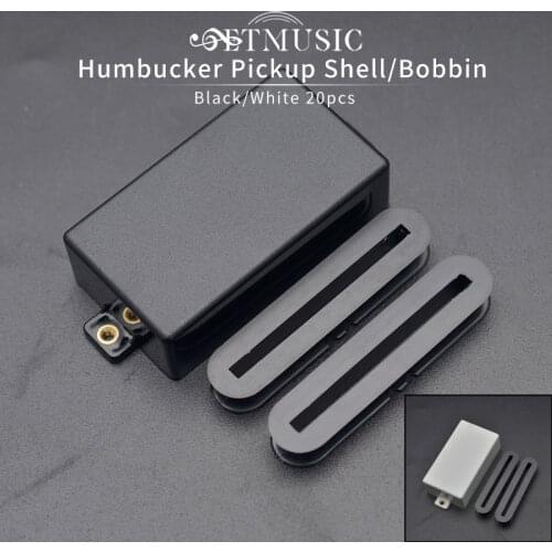 20PCS Plastic Matte Plastic Sealed Humbucker Pickup Shell for Electric Guitar Parts Sealed Humbucker Cover and Bobbin